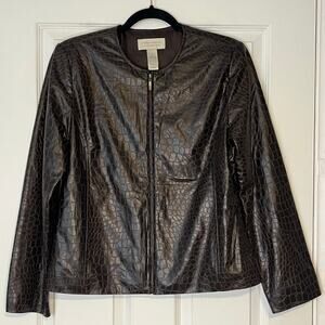 First Issue (Liz Claiborne) Faux Crocodile Jacket - Size 8